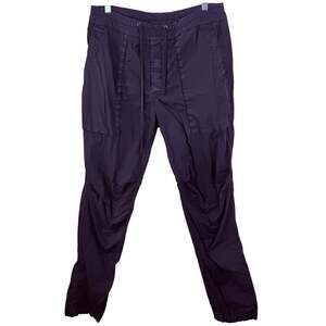 James Perse Women's Greyish Blue Drawstring Casual Pants Size 2
